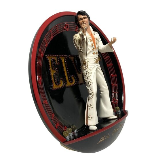 Elvis In The Spotlight Lighted Plate Madison Square Garden Bradford Exchange VTG - Picture 4 of 13
